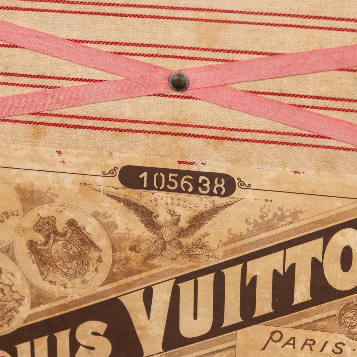 PUSHKINS.COM - B12264w - ANTIQUE 19thC LOUIS VUITTON TRUNK IN DAMIER CANVAS, FRANCE c.1890 - 21.jpg