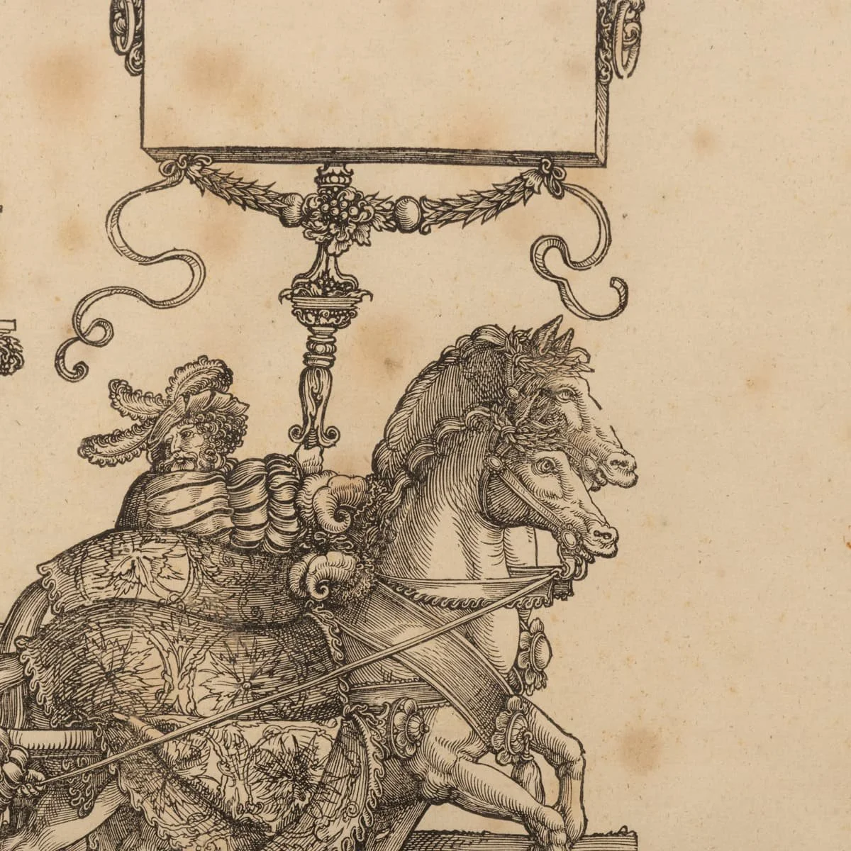 PUSHKINS.COM - B12372d - ANTIQUE 19thC GERMAN SET OF THREE FRAMED WOODCUTS FROM "TRIUMPHS OF MAXIMILIAN" - 31.jpg