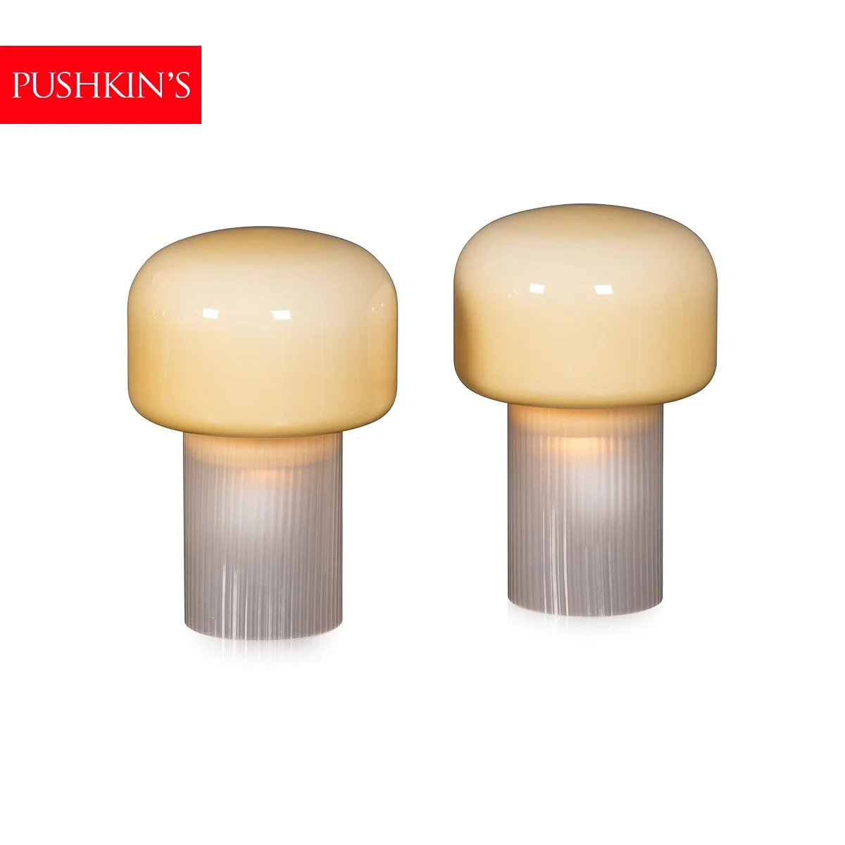 PUSHKINS.COM - B12365 - CONTEMPORARY 21stC PAIR OF MURANO GLASS TABLE LAMPS OF RECENT PRODUCTION, ITALY - 02.jpg