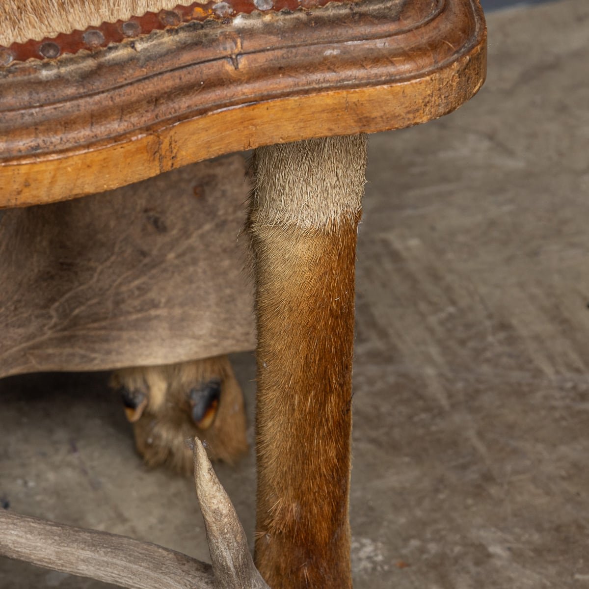 PUSHKINS.COM - ANTIQUE 20thC AUSTRIAN PAIR OF DEER ANTLER HALL CHAIRS c.1900 - 23.jpg