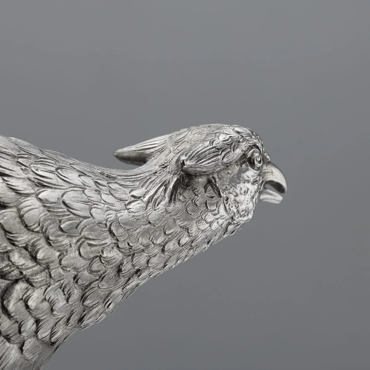 PUSHKINS.COM - A00126 - ANTIQUE 20thC GERMAN SOLID SILVER PAIR OF PHEASANT STATUES, HANAU c.1920 - 27.jpg