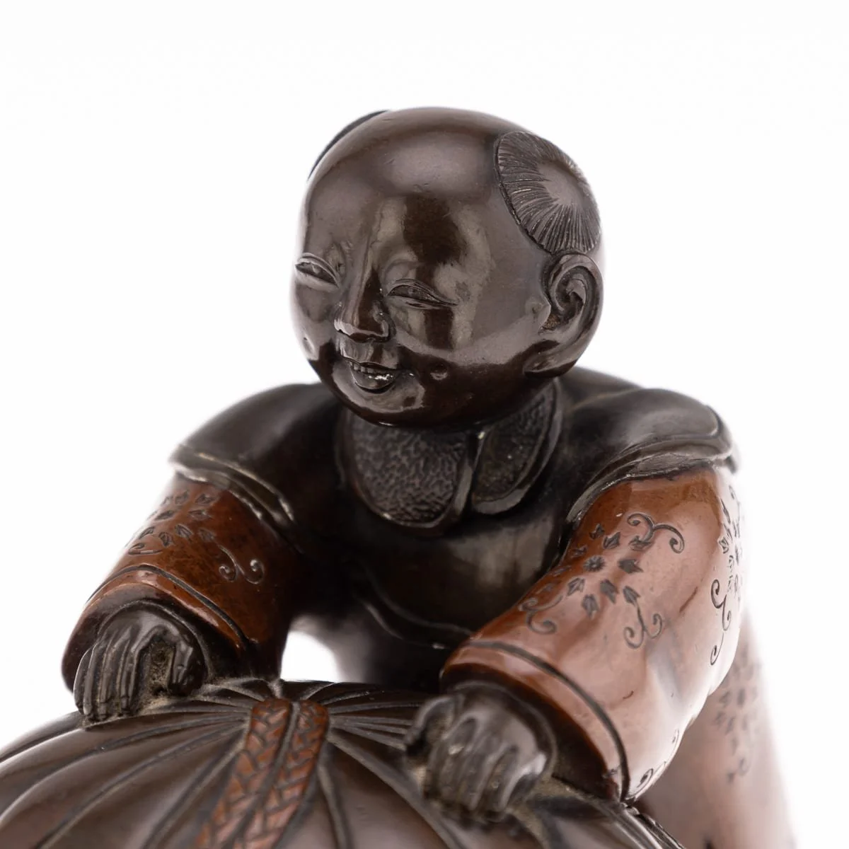 PUSHKINS.COM - G11931 - ANTIQUE 19thC JAPANESE MEIJI PERIOD PAIR OF BRONZE VESSELS IN THE FORM OF KARAKO - 24.jpg