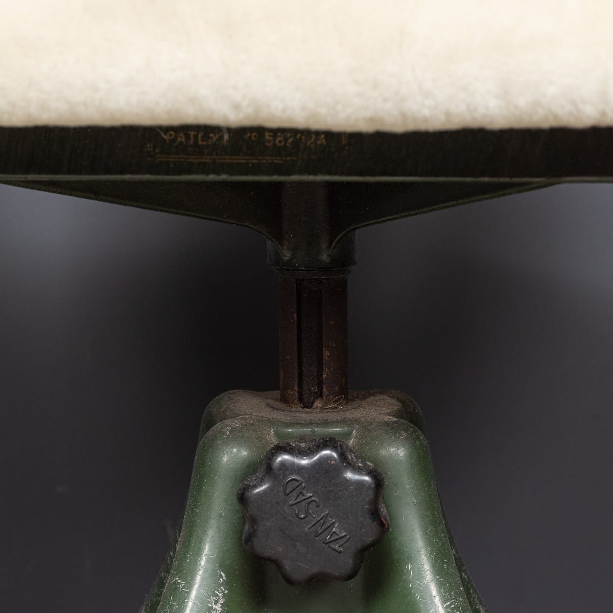 PUSHKINS.COM - MID 20thC TANSAD SHEARLING & METAL OFFICE CHAIR c.1930 - 18.jpg