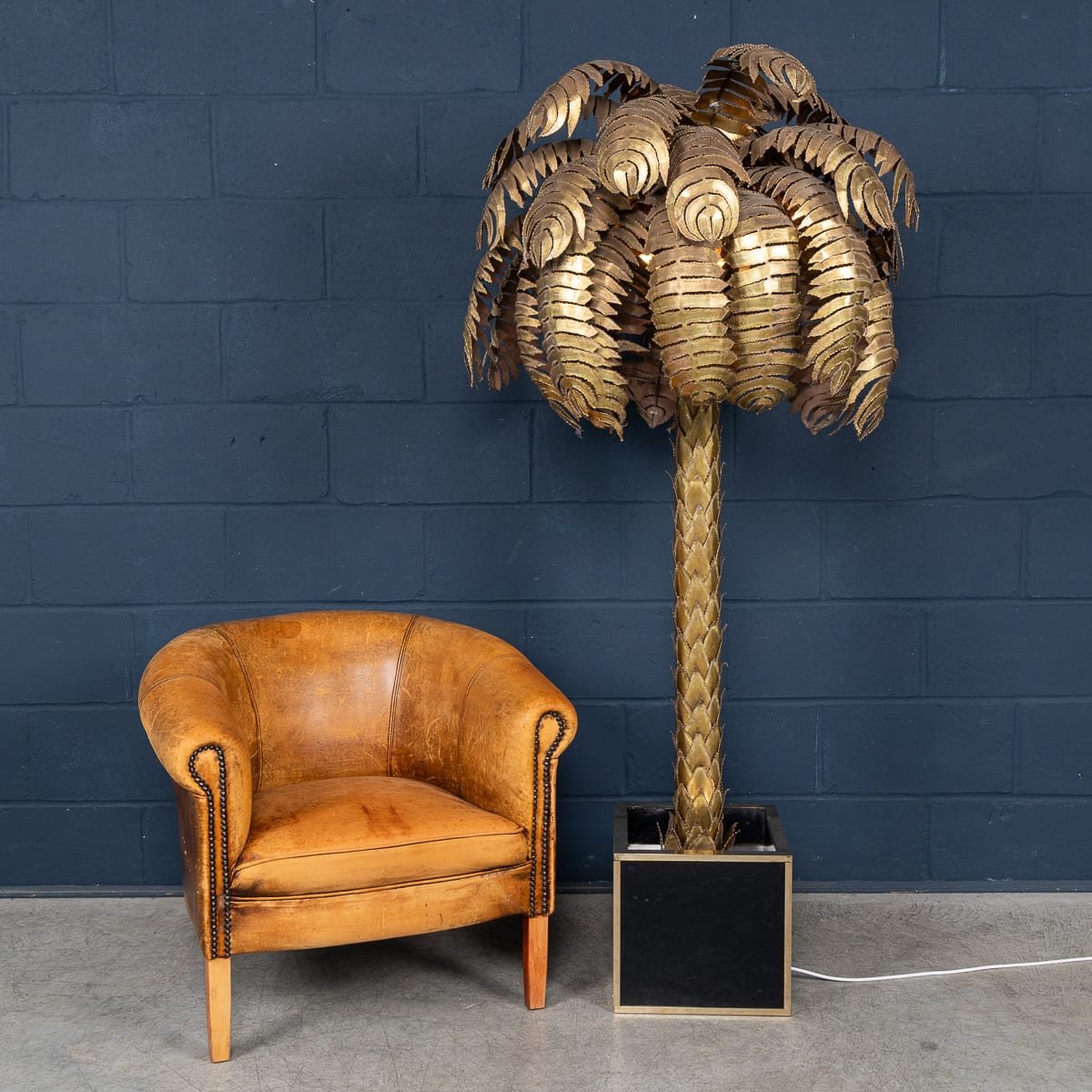 PUSHKINS.COM - B12013 - 20thC FRENCH PALM TREE FLOOR LAMP, CHRISTIAN TECHOUEYRES FOR MAISON JANSEN c1970 - 06.jpg