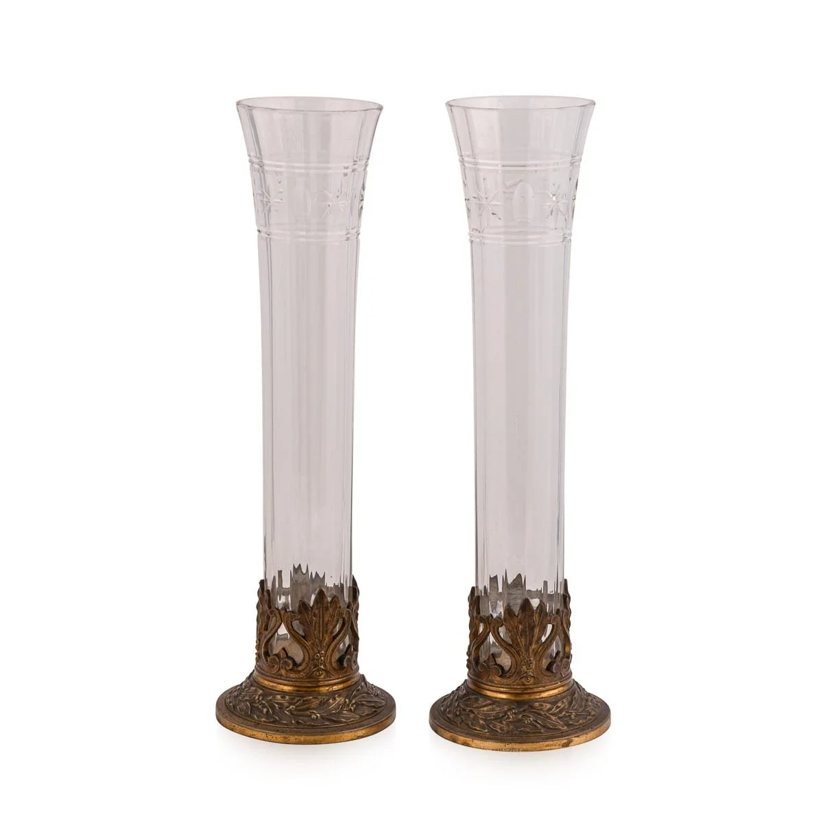 PUSHKINS.COM - B11831 - ANTIQUE 20thC PAIR OF FRENCH ORMOLU MOUNTED BACCARAT CRYSTAL VASES - 5.jpg