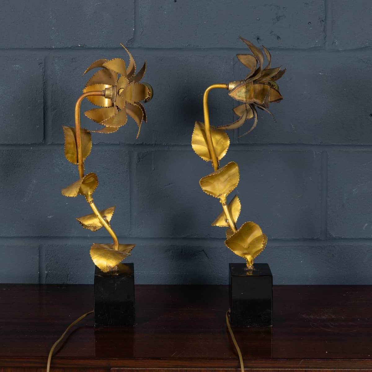 PUSHKINS.COM - B12370 - VINTAGE 20thC FRENCH MATCHED PAIR OF MAISON JANSEN FLORAL TABLE LAMPS c.1970 - 06.jpg