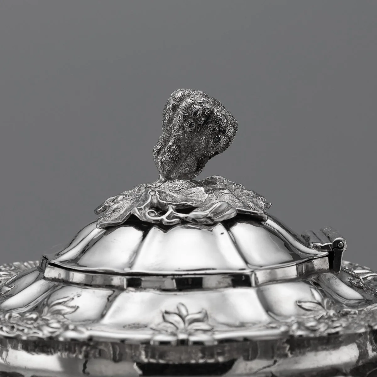 PUSHKINS.COM - A00097 - ANTIQUE 19thC VICTORIAN SOLID SILVER FOUR PIECE TEA SET, LONDON c.1854 - 20.jpg