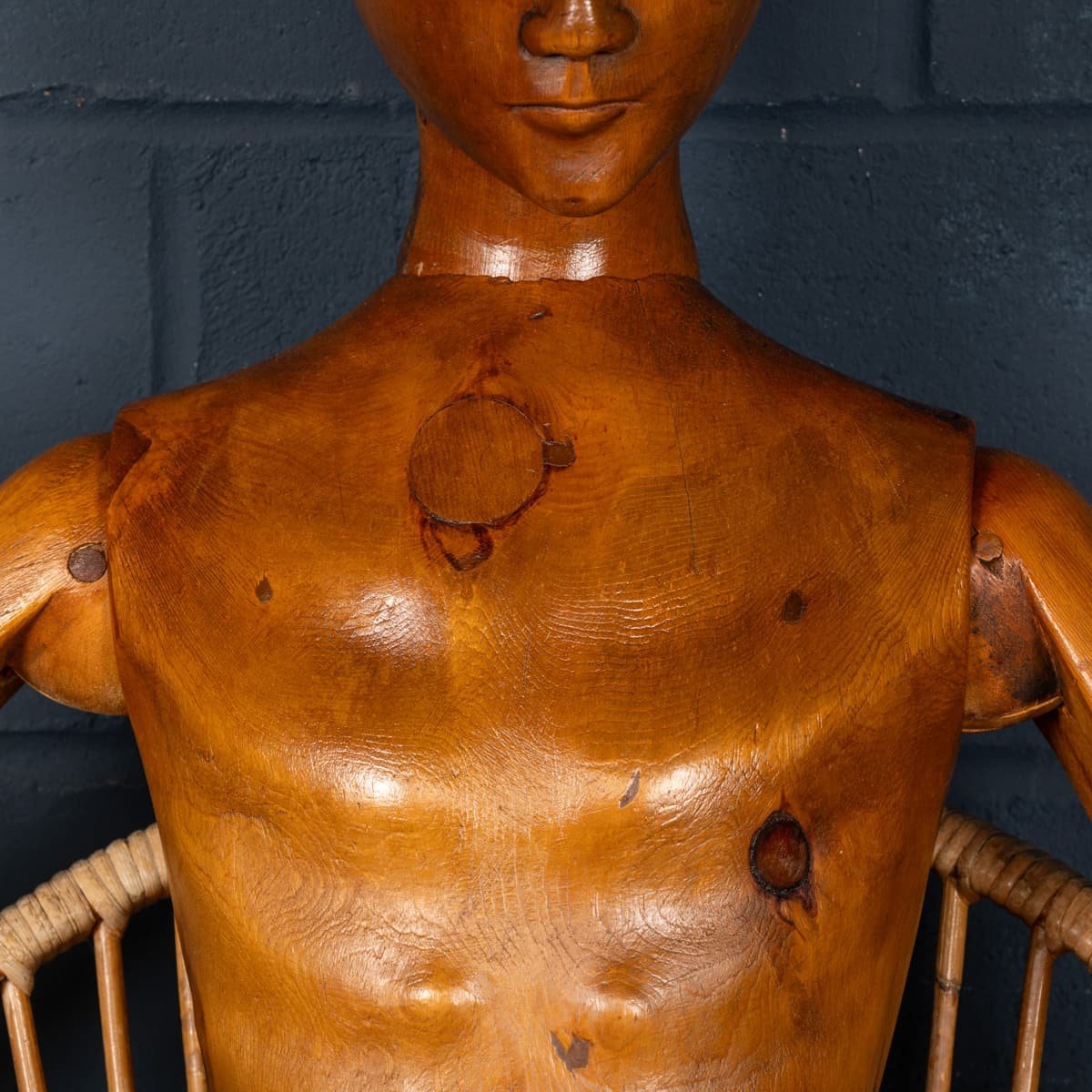 PUSHKINS.COM - B12324 - ANTIQUE RARE 20thC CONTINENTAL LIFE SIZE WOODEN ARTIST'S LAY FIGURE c.1910 - 10.jpg
