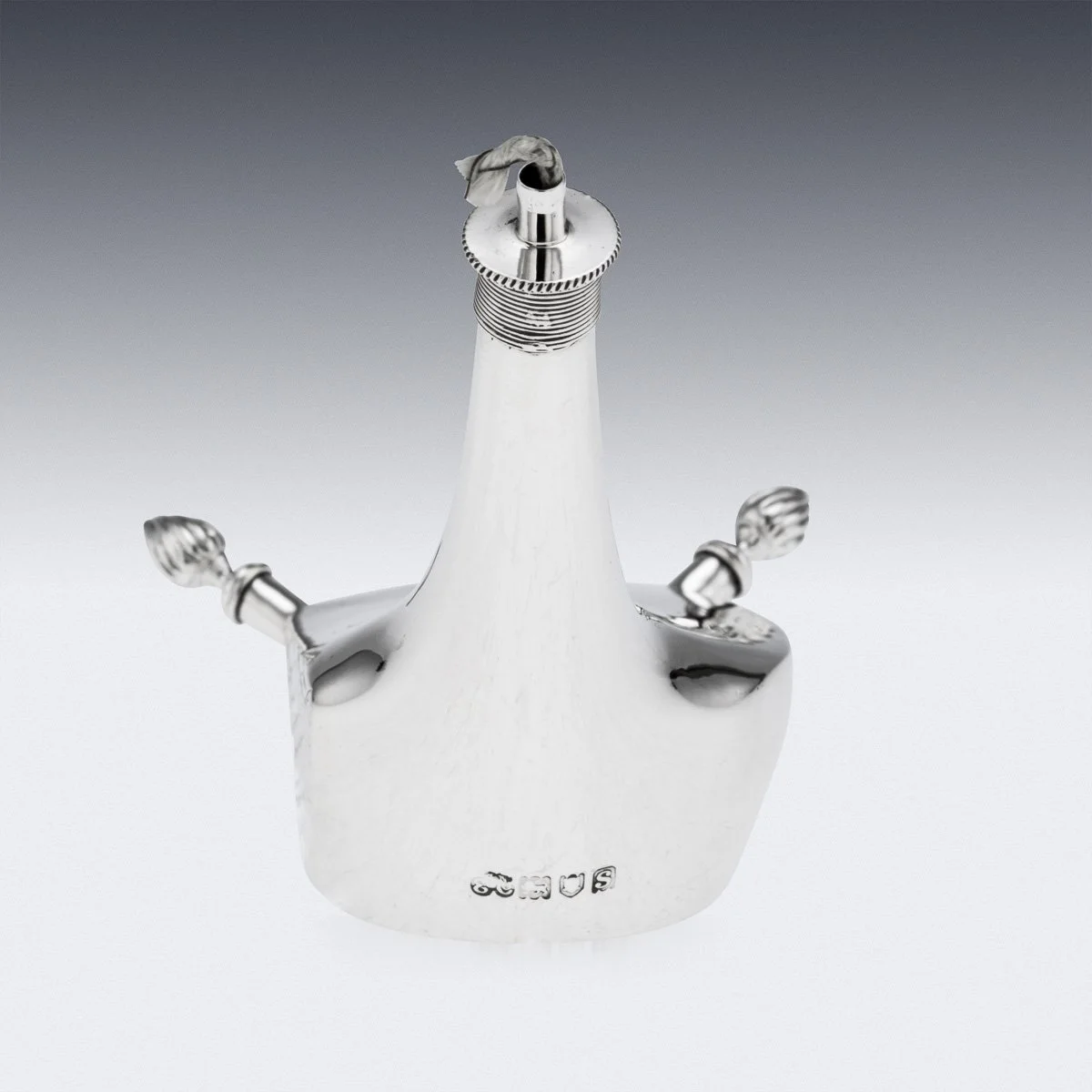 PUSHKINS.COM - J12487 - ANTIQUE 20thC SOLID SILVER 'GOLF DRIVER' CIGAR TABLE LIGHTER, LONDON c.1913 -08.jpg