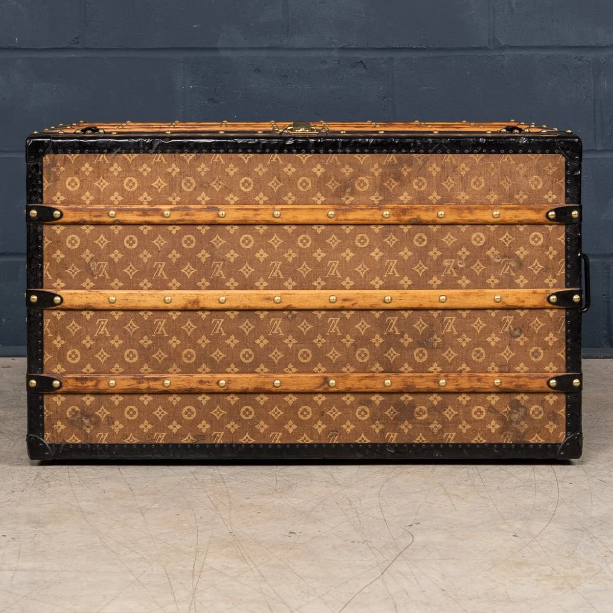 PUSHKIN'S - ANTIQUE 19thC LOUIS VUITTON TRUNK IN WOVEN CANVAS, FRANCE c.1890 - 9.jpg