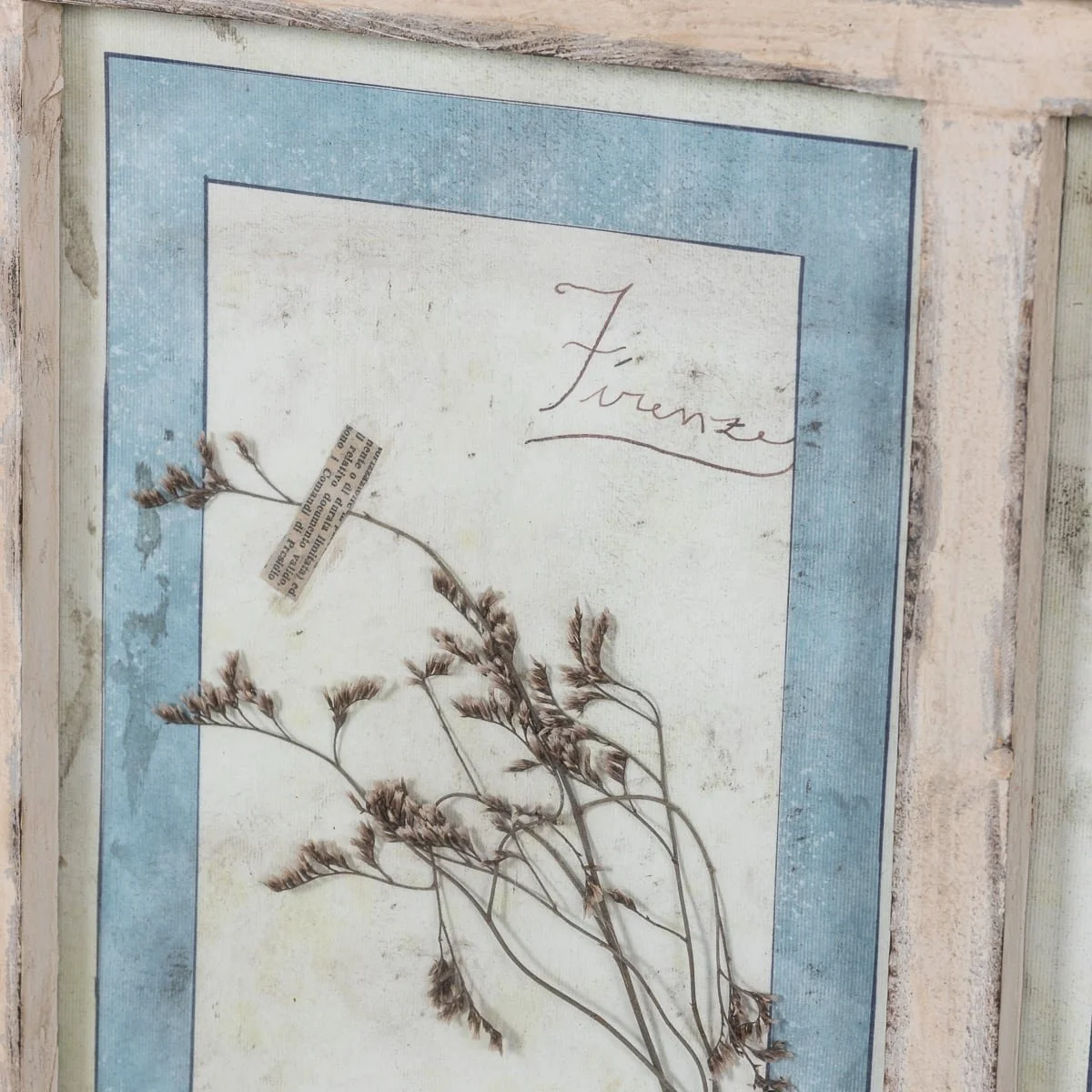 PUSHKINS.COM - 20thC ITALIAN LARGE OAK FRAME CONTAINING PRESSED FLOWERS & HERBS - 90.jpg
