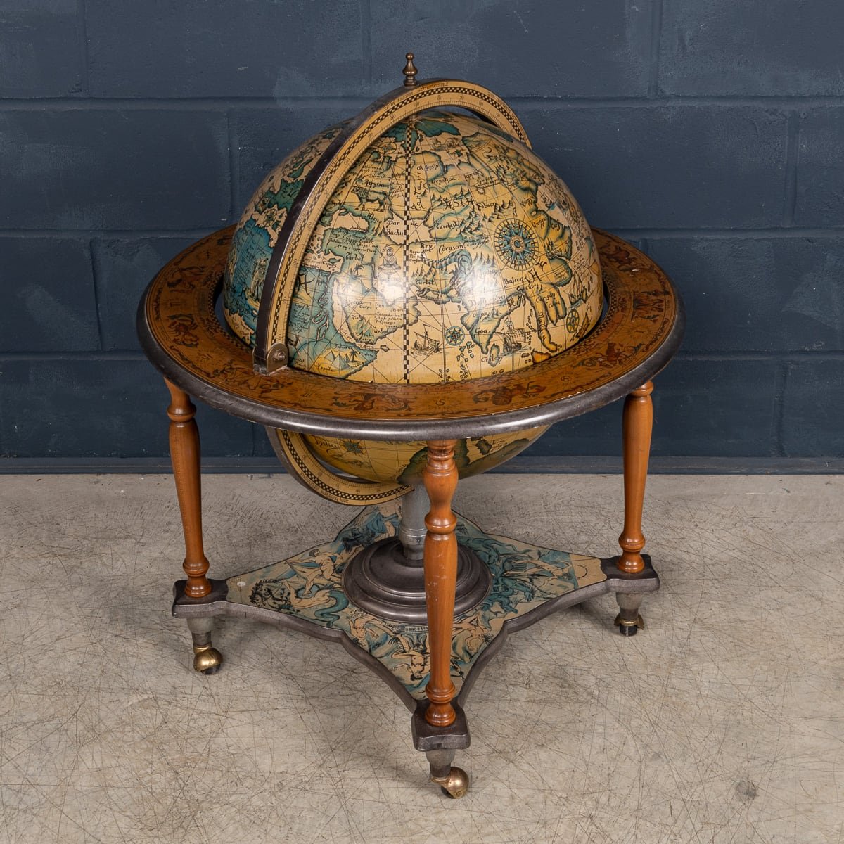 PUSHKIN'S - 20thC ITALIAN GLOBE DRINKS TROLLEY c.1970 - 9.jpg