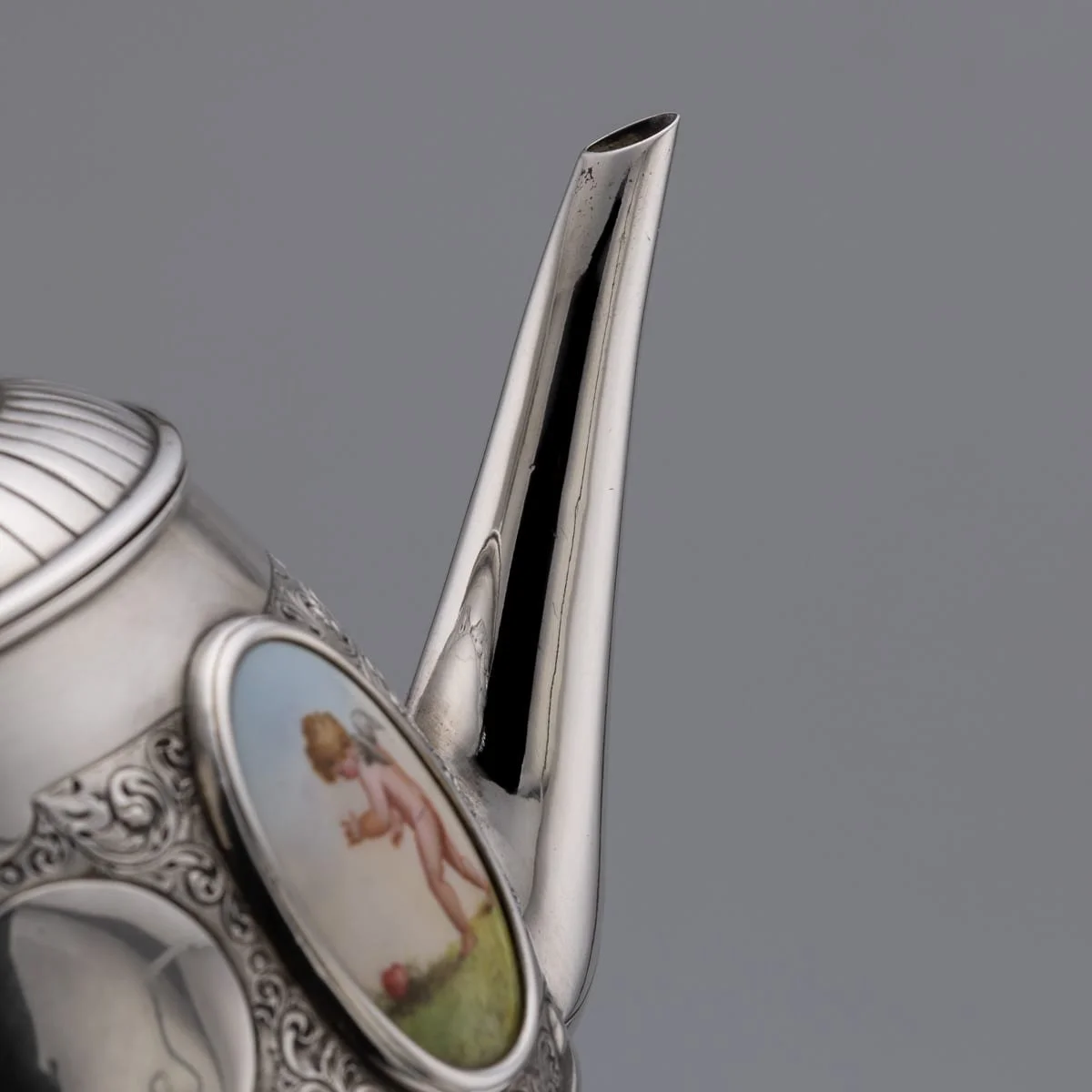 PUSHKINS.COM - J11737 - ANTIQUE 19thC VICTORIAN SOLID SILVER THREE PIECE TEA SET, CHARLES EDWARDS c.1885 - 11.jpg