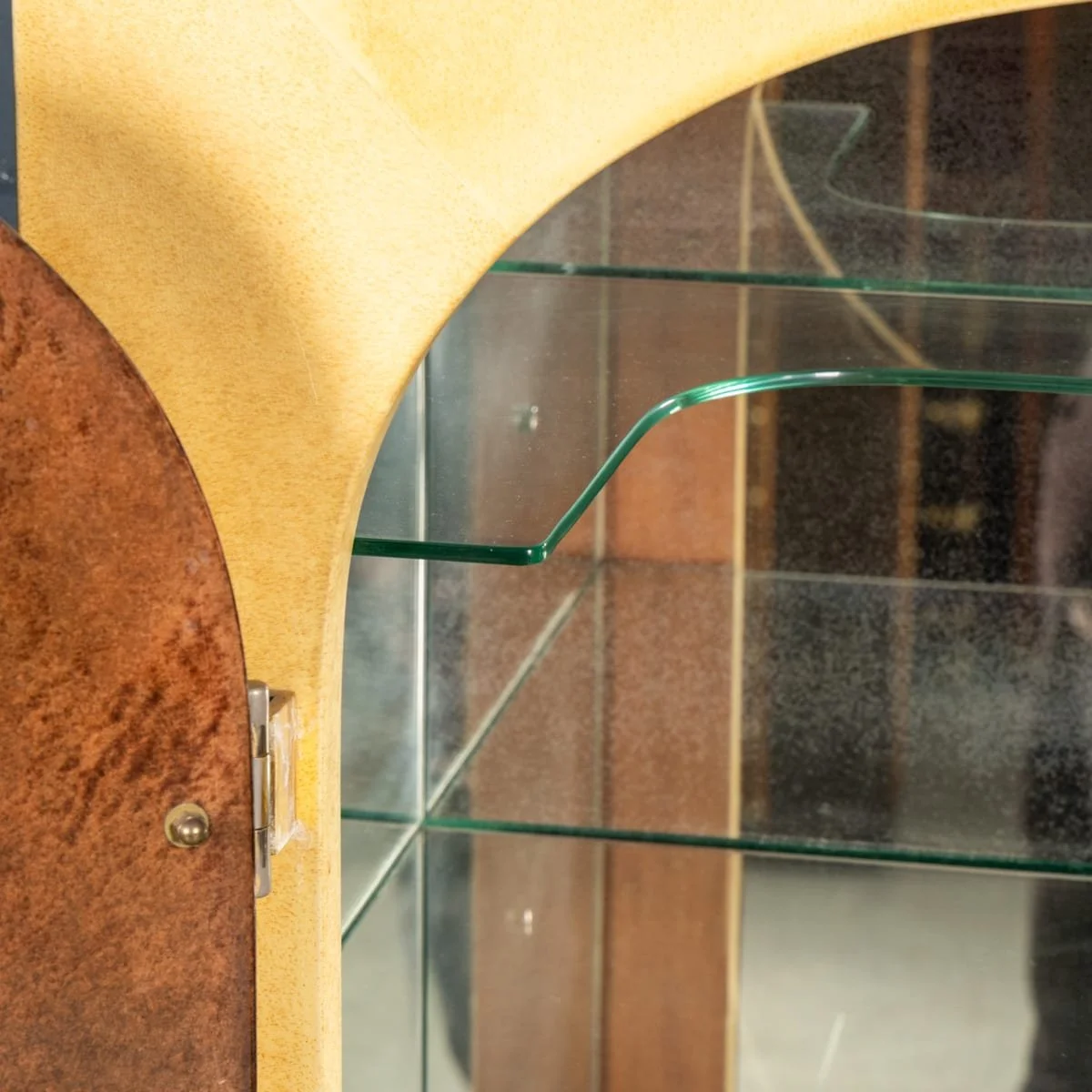 PUSHKINS.COM - B12271 - VINTAGE 20thC ITALIAN GOATSKIN BAR CABINET ON PEDESTAL BASE BY ALDO TURA c.1960 - 17.jpg
