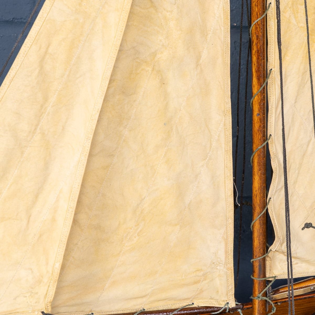 PUSHKINS.COM - B12033 - VINTAGE 20thC ENGLISH CARVED HULL POND YACHT c.1930 - 11.jpg