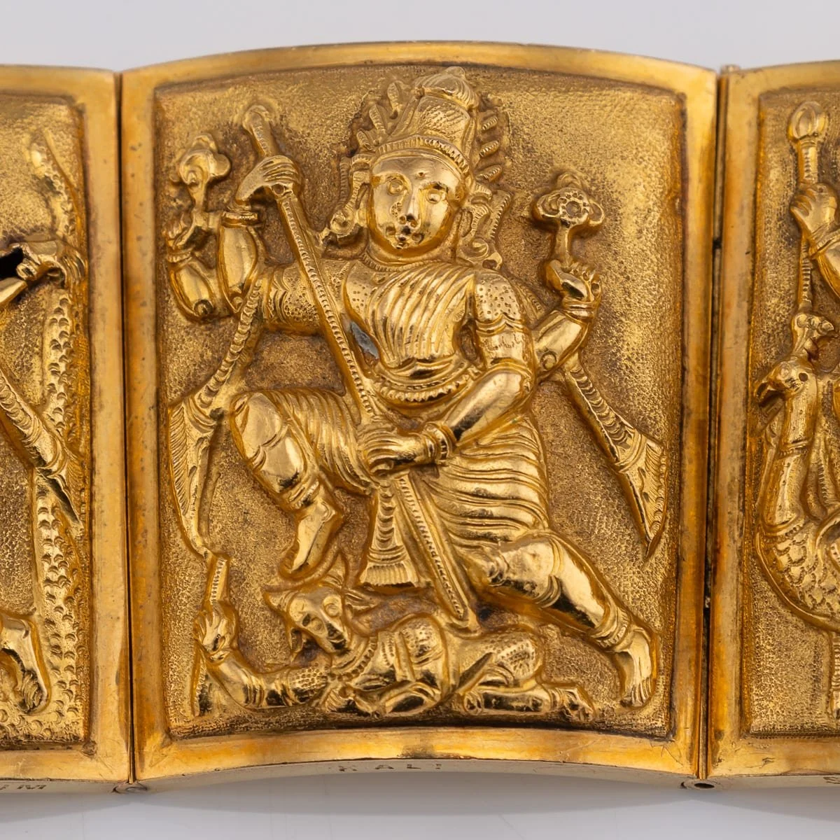 PUSHKINS.COM - A00131 - ANTIQUE 19thC INDIAN SOLID 22K GOLD BRACELET, P ORR & SONS, MADRAS c.1880 - 10.jpg