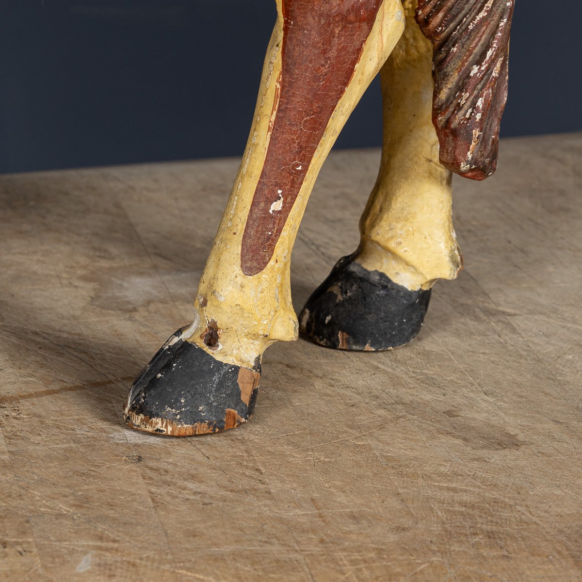 PUSHKINS.COM - D11127 - ANTIQUE 20thC ENGLISH WOODEN PAINTED DAIRY COW c.1920 - 24.jpg