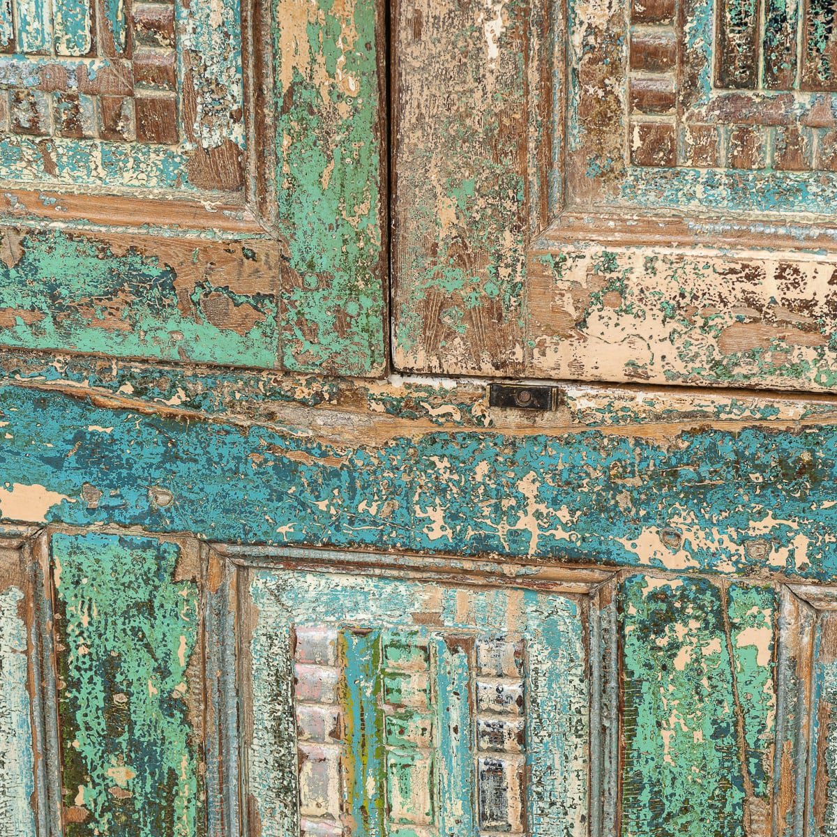 PUSHKINS.COM - ANTIQUE 20thC INDIAN RUSTIC WOODEN CUPBOARD c.1920 - 37.jpg