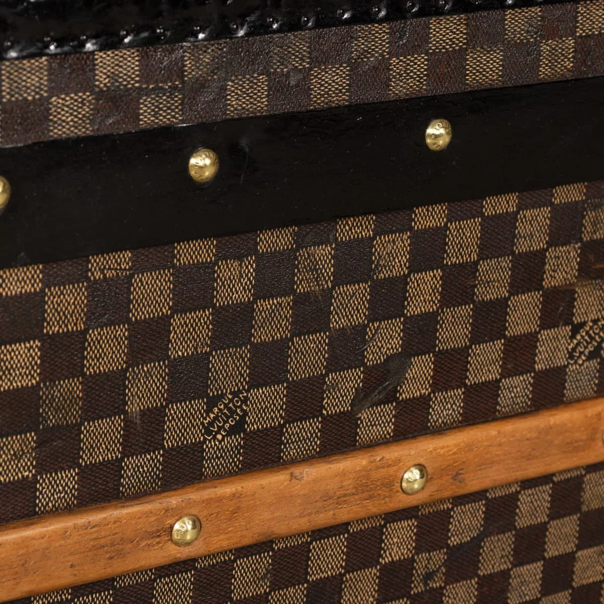 PUSHKINS.COM - B12350w - ANTIQUE 20thC LOUIS VUITTON TRUNK IN DAMIER CANVAS, FRANCE c.1900 - 23.jpg