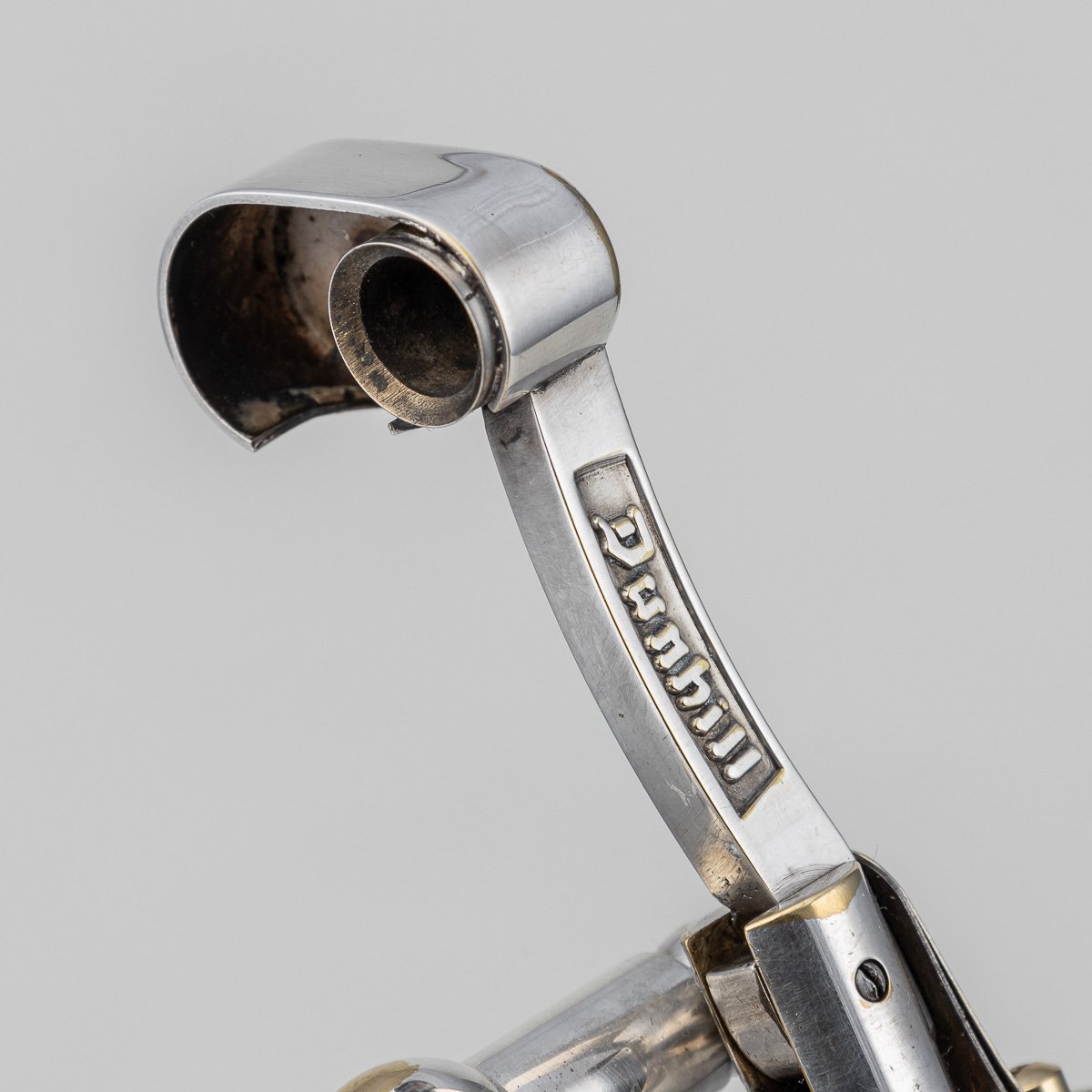 PUSHKINS.COM - D11369 - VINTAGE 20thC TRAVERTINE MARBLE & SILVER PLATED DUNHILL TABLE LIGHTER c.1960 - 10.jpg