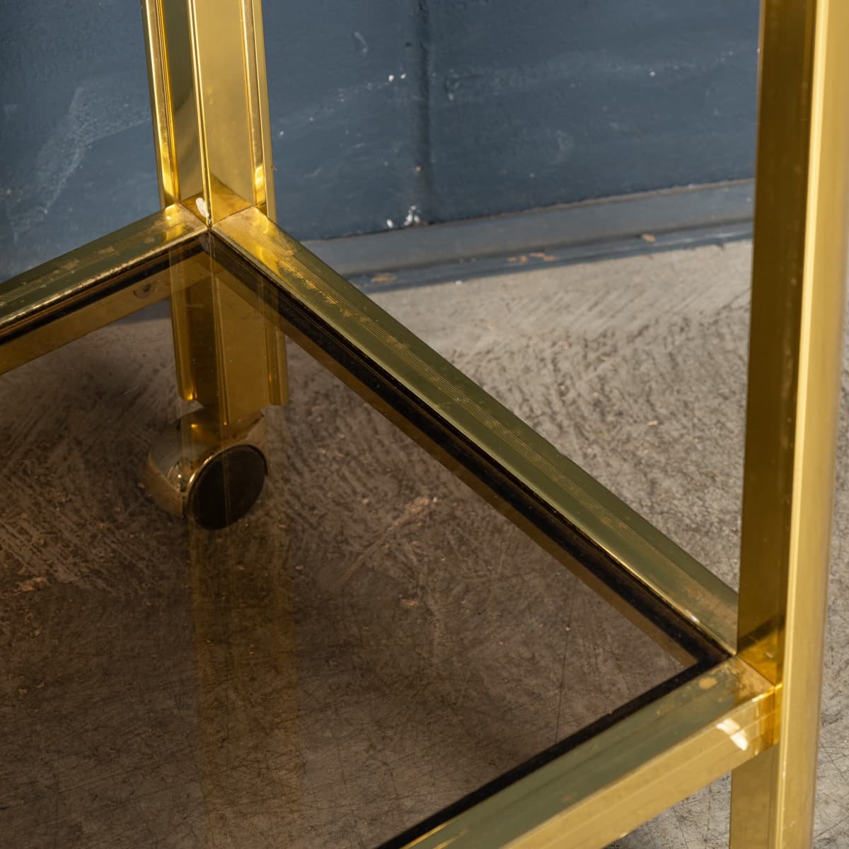 PUSHKINS.COM - B12388 - VINTAGE 20thC FRENCH GILT BRASS DRINKS TROLLEY ATTRIBUTABLE TO MAISON JANSEN - 11.jpg