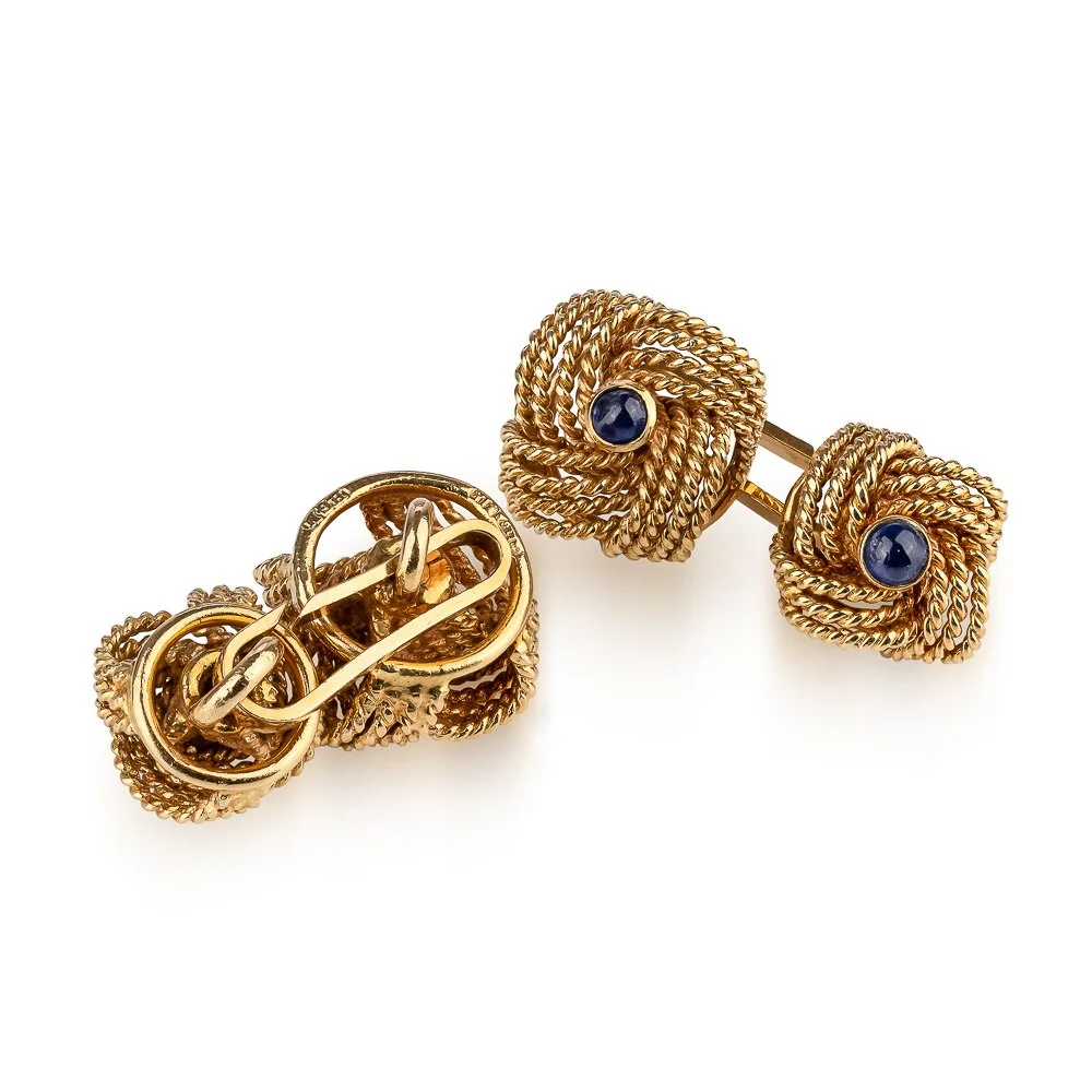 PUSHKINS.COM - J9800 - 20thC PAIR OF CASED 18K GOLD & SAPPHIRE CUFFLINKS BY HANS GEORG MAUTNER - 4.jpg
