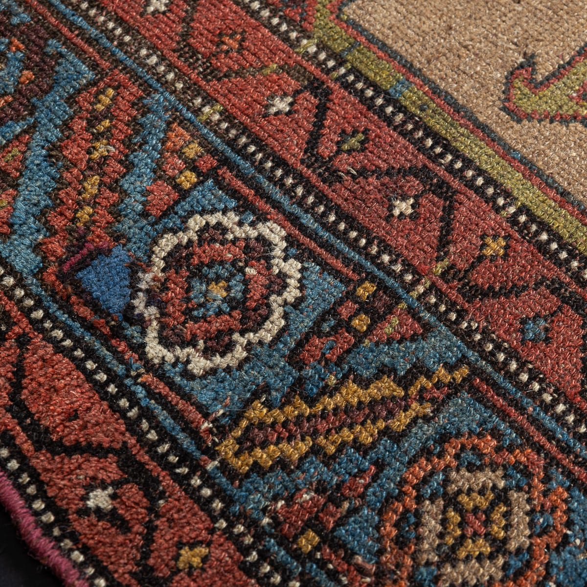 PUSHKIN'S - ANTIQUE 20thC PERSIAN HANDMADE HAMEDAN RUNNER RUG c.1900 - 6.jpg