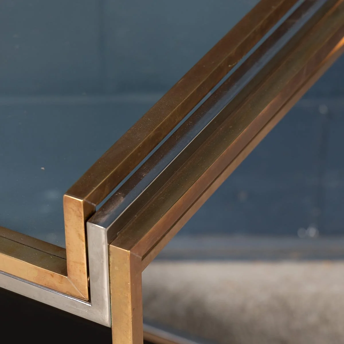 PUSHKINS.COM - B12048 - 20thC BRASS & CHROME DRINKS TROLLEY WITH TRAY BY BELGO CHROM, BELGIUM c.1970 - 12.jpg