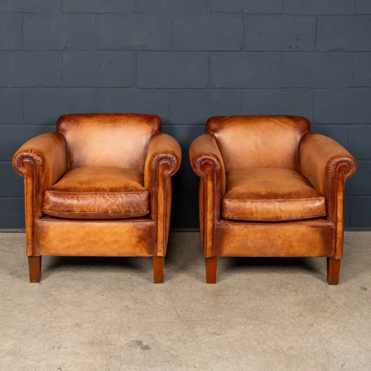 PUSHKINS.COM - B11846 - VINTAGE 20thC PAIR OF ENGLISH 'CAMFORD' LEATHER TUB CHAIRS BY JOHN LEWIS - 04.jpg
