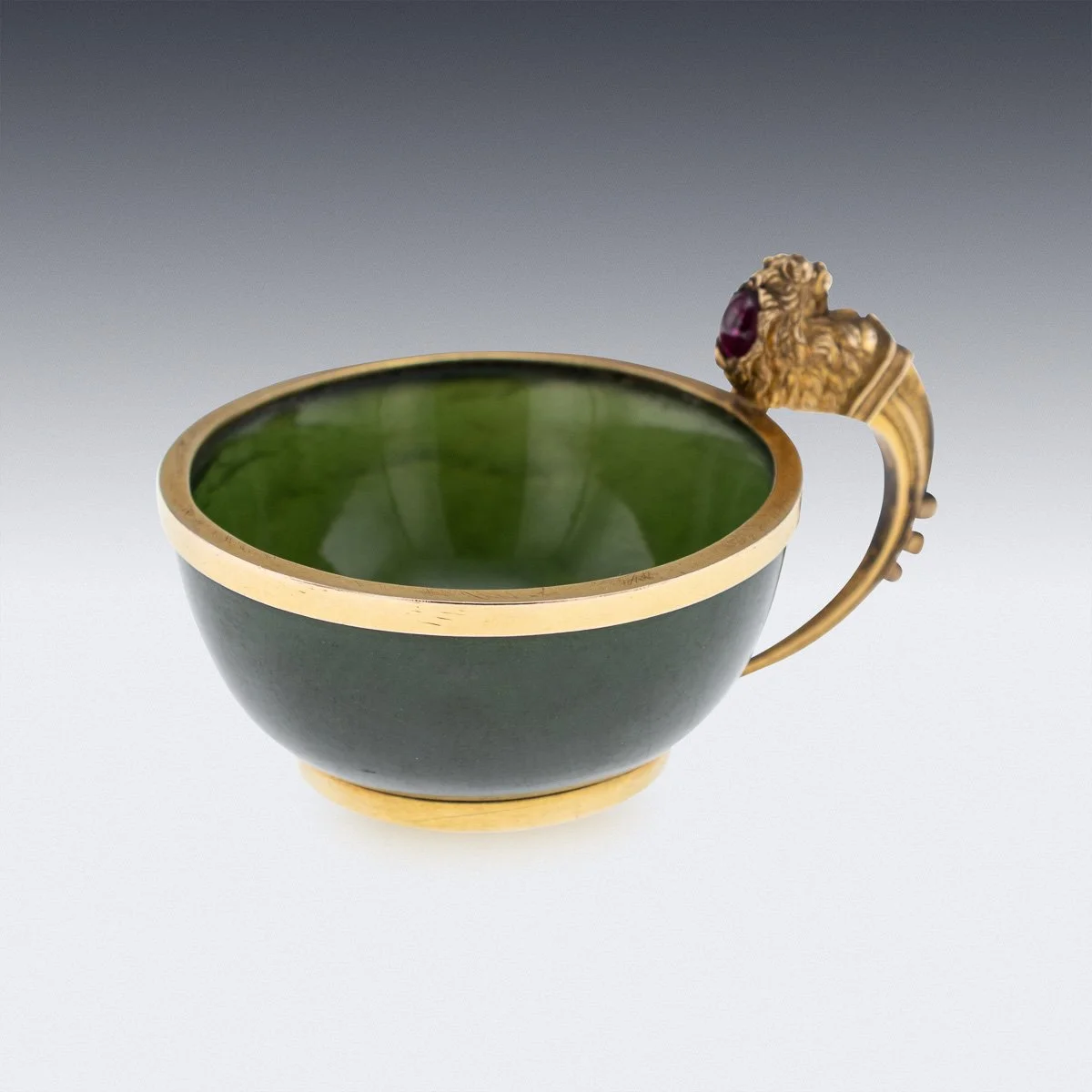 PUSHKINS.COM - J12514 - ANTIQUE 19thC FRENCH GOLD, NEPHRITE, RUBY & DIAMOND MINIATURE CUP c.1890 -04.jpg
