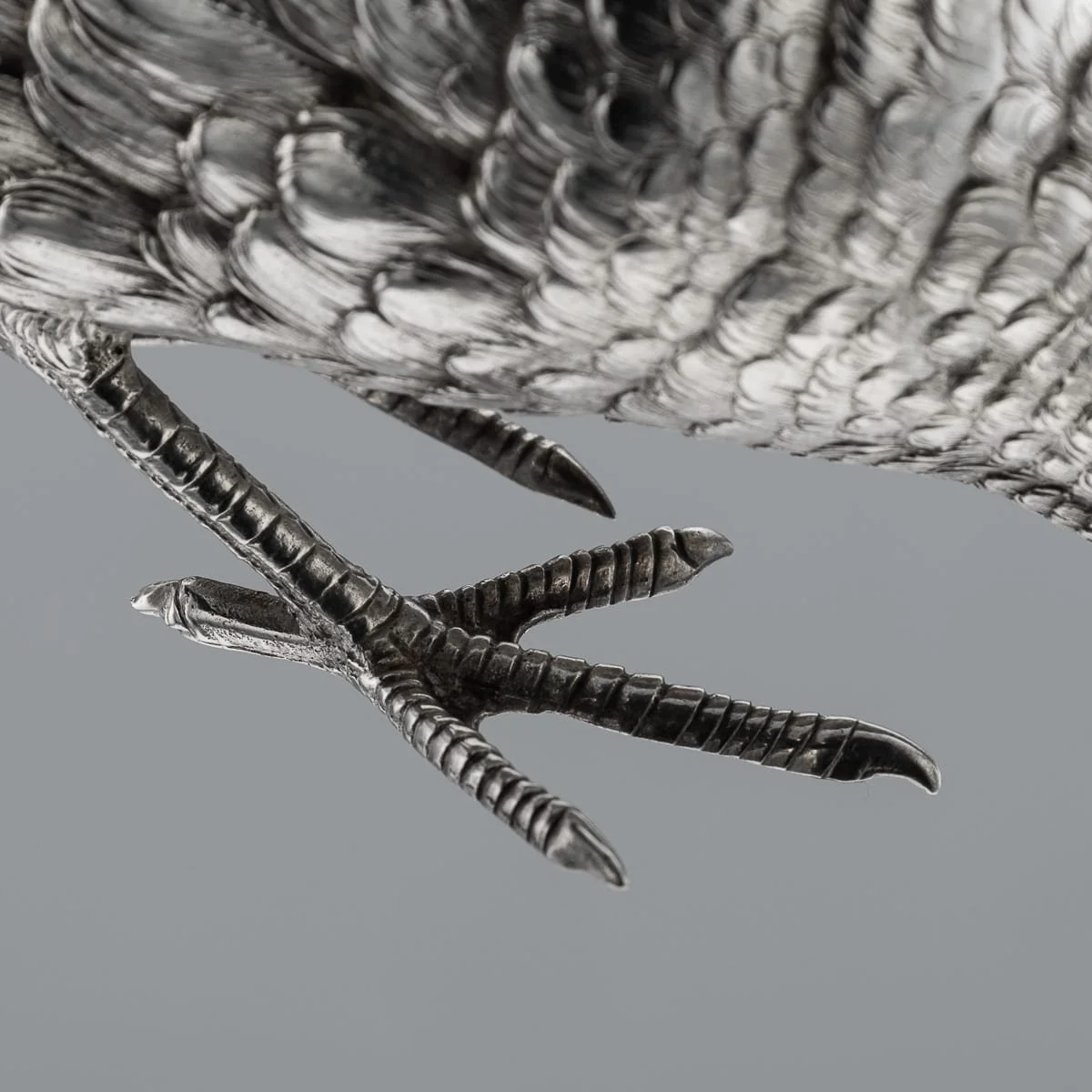 PUSHKINS.COM - A00126 - ANTIQUE 20thC GERMAN SOLID SILVER PAIR OF PHEASANT STATUES, HANAU c.1920 - 19.jpg