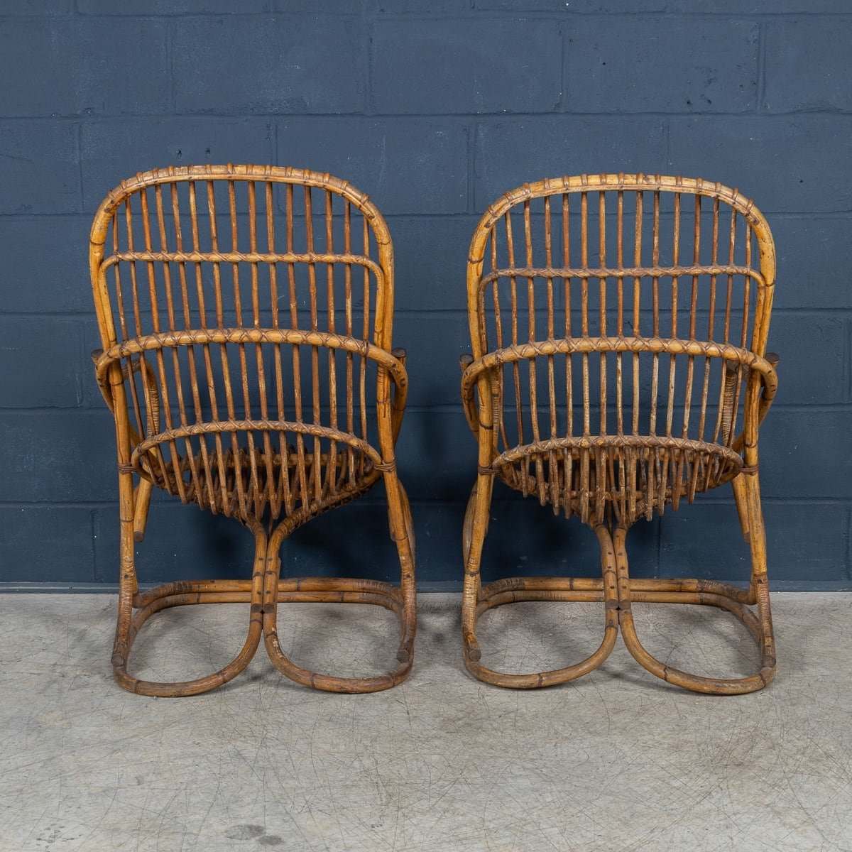 PUSHKINS.COM - B11239 - 20thC ITALIAN PAIR OF WICKER ARMCHAIRS BY TITO AGNOLI c.1960 - 07.jpg