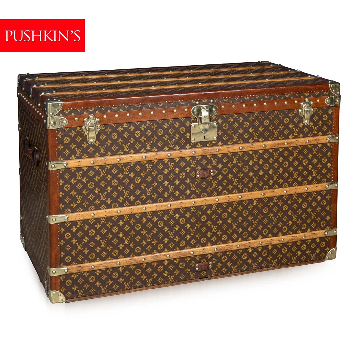 PUSHKINS.COM - B11431dw - ANTIQUE 20thC LOUIS VUITTON %22MALLE HAUTE%22 IN MONOGRAM CANVAS, FRANCE c.1920 - 02.jpg