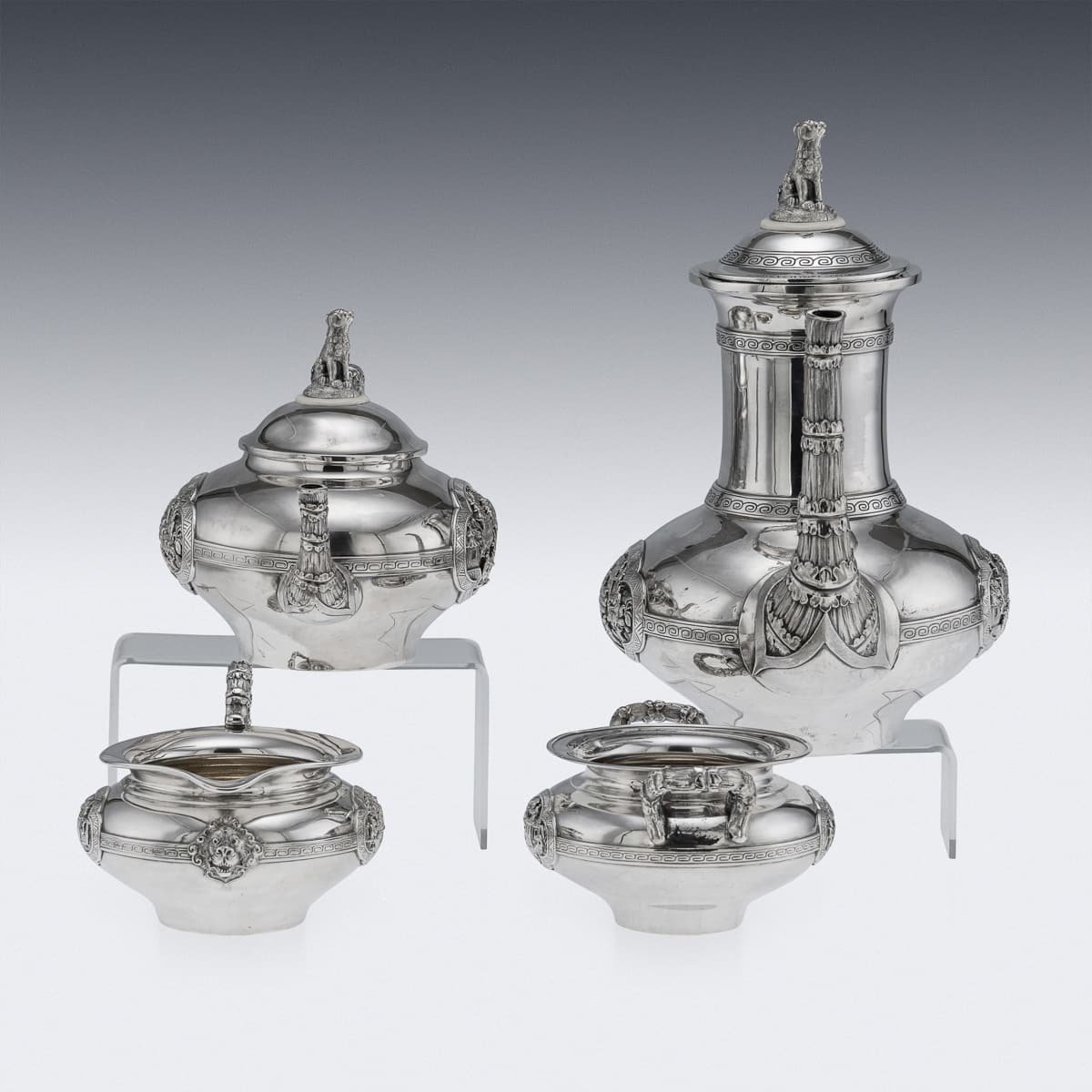 PUSHKINS.COM - A00177 - ANTIQUE 19thC DUTCH 'CHINOISERIE STYLE' TEA & COFFEE SERVICE, J.M VAN KEMPEN & ZONEN c.1860 -06.jpg