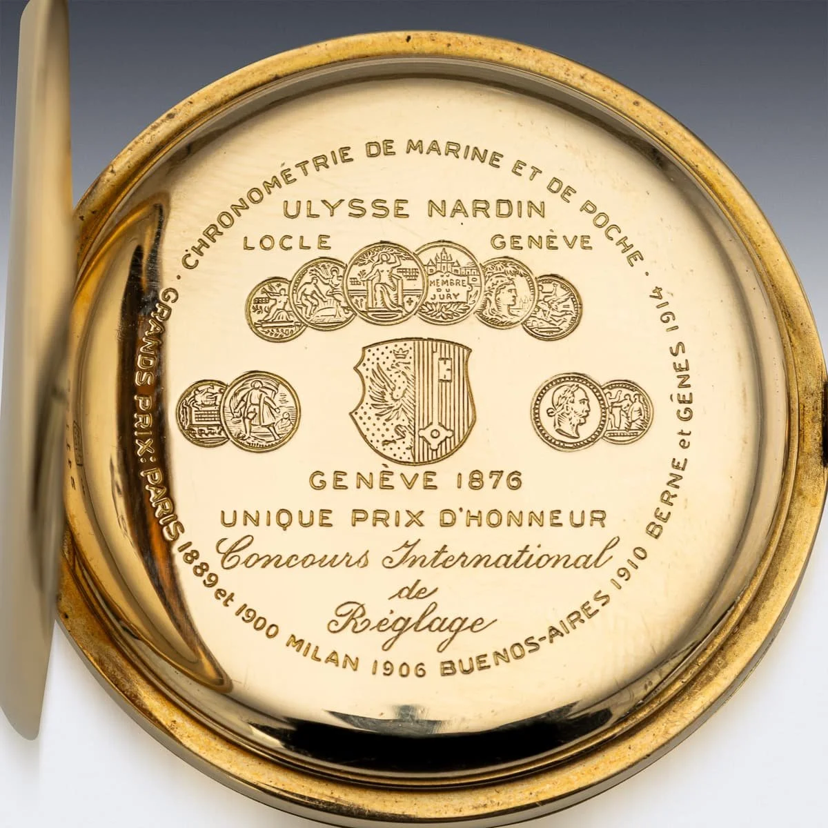PUSHKINS.COM - C171026 - ANTIQUE 20thC SWISS 18K GOLD ULYSSE NARDIN LOCLE & GENÈVE POCKET WATCH - 06.jpg
