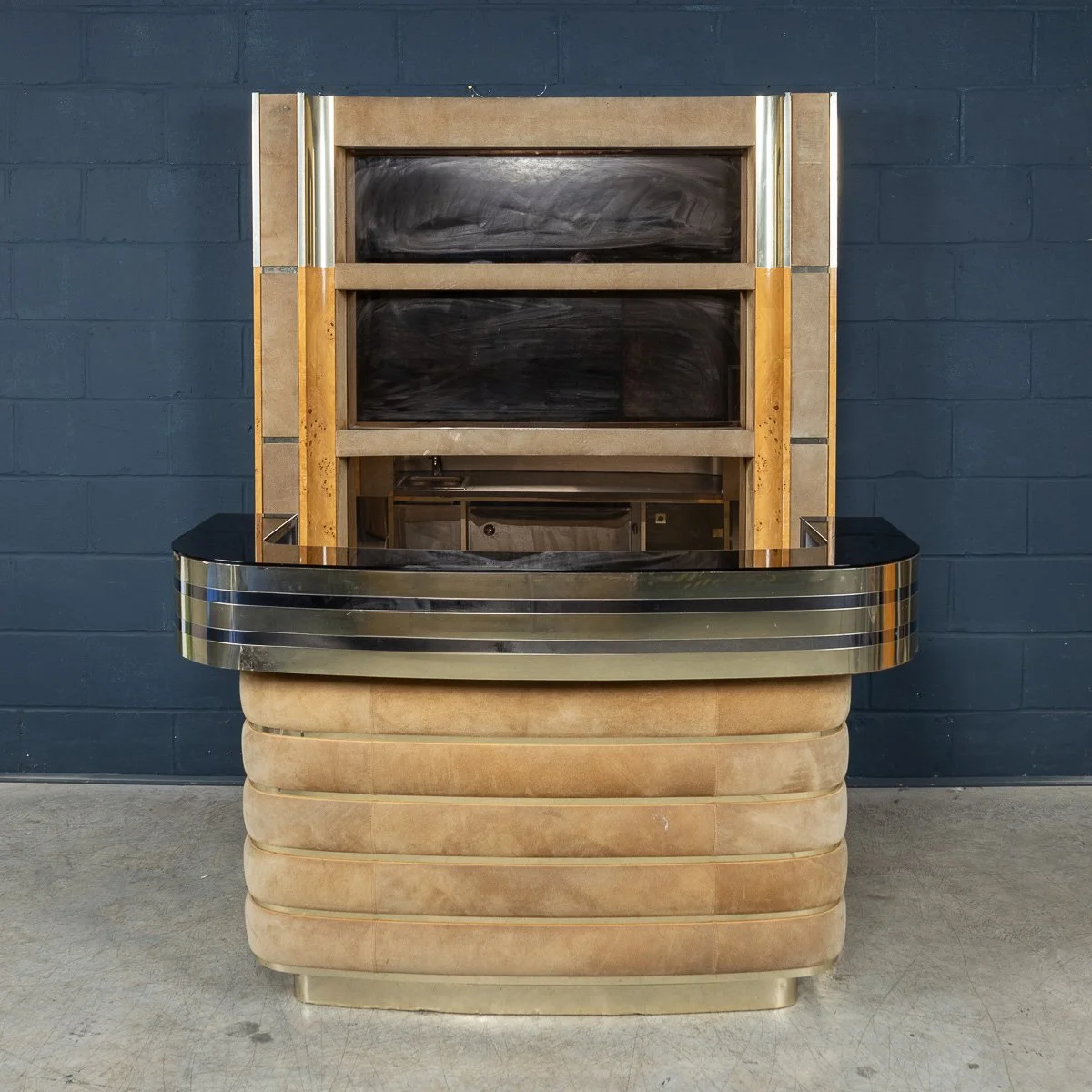 PUSHKINS.COM - B11467 - VINTAGE 20thC ITALIAN STANDING WET BAR BY WILLY RIZZO c.1970 - 03.jpg