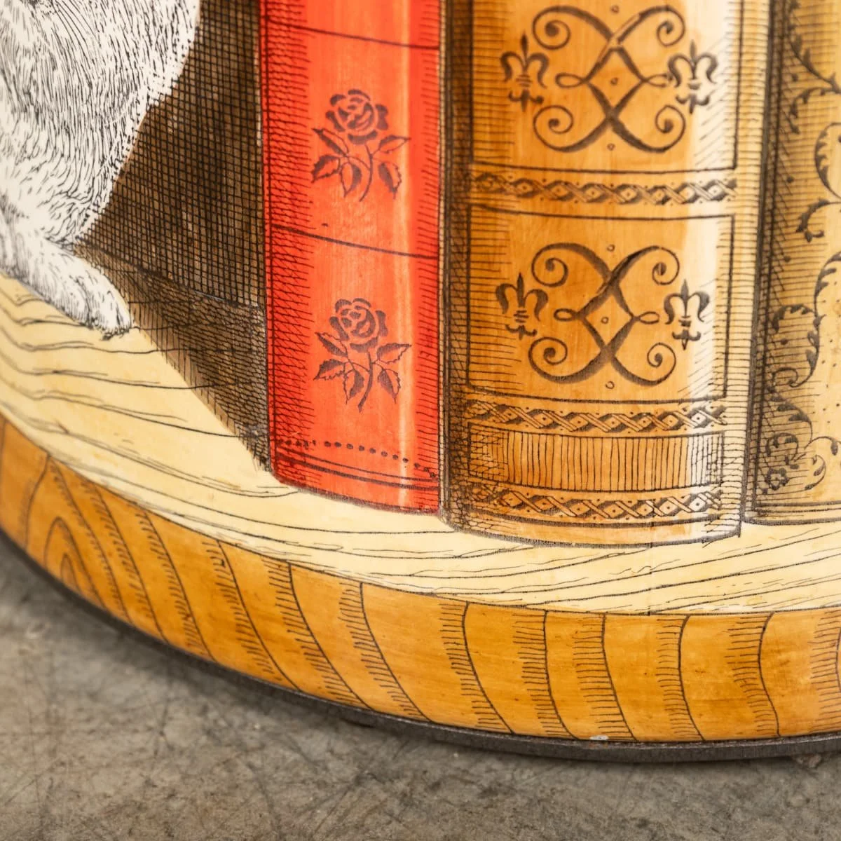 PUSHKINS.COM - B12339 - VINTAGE 20thC ITALIAN "LIBRERIA" WASTE PAPER BASKET BY PIERO FORNASETTI - 16.jpg