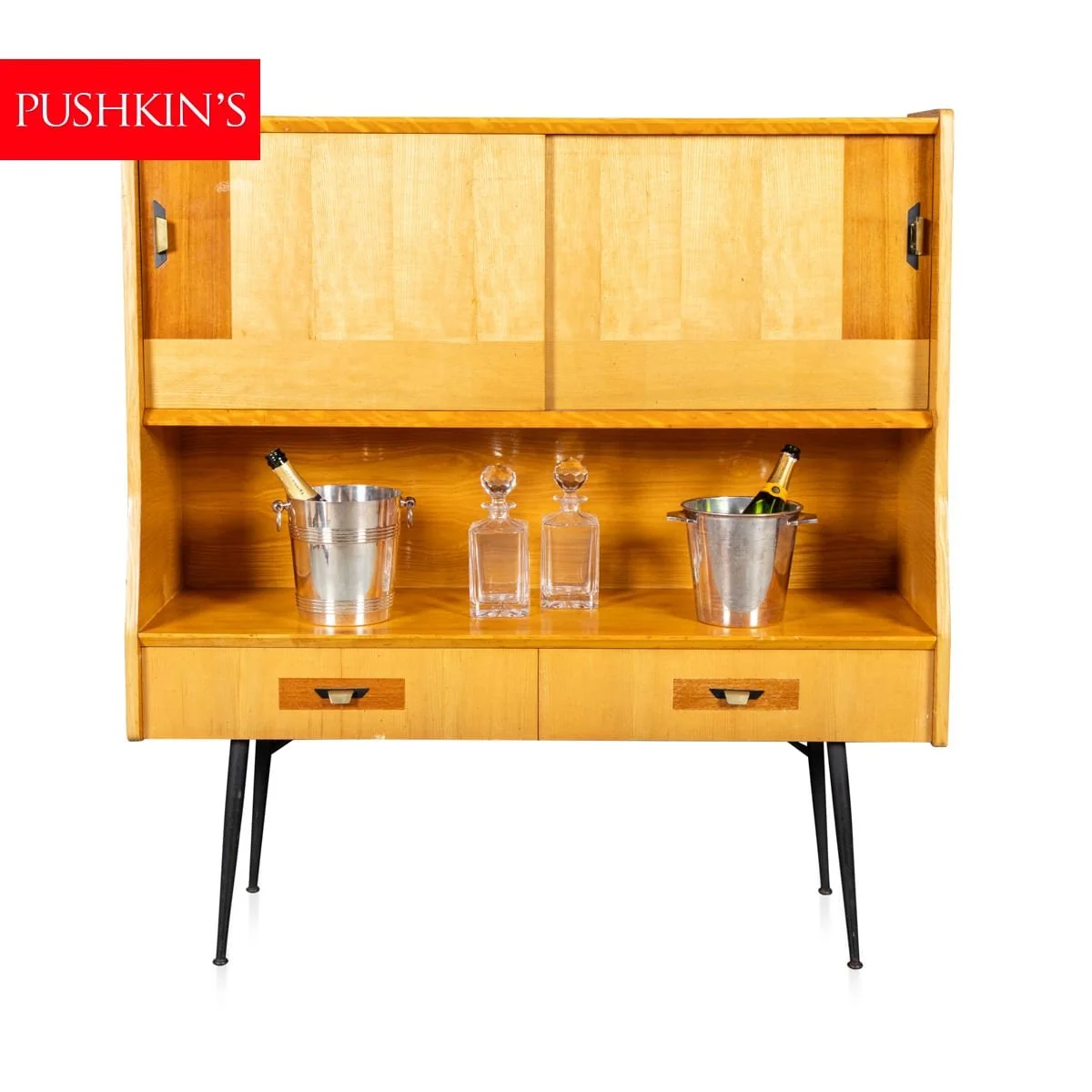 PUSHKINS.COM - B12267 - VINTAGE 20thC ITALIAN BAR CABINET c.1960 - 02.jpg