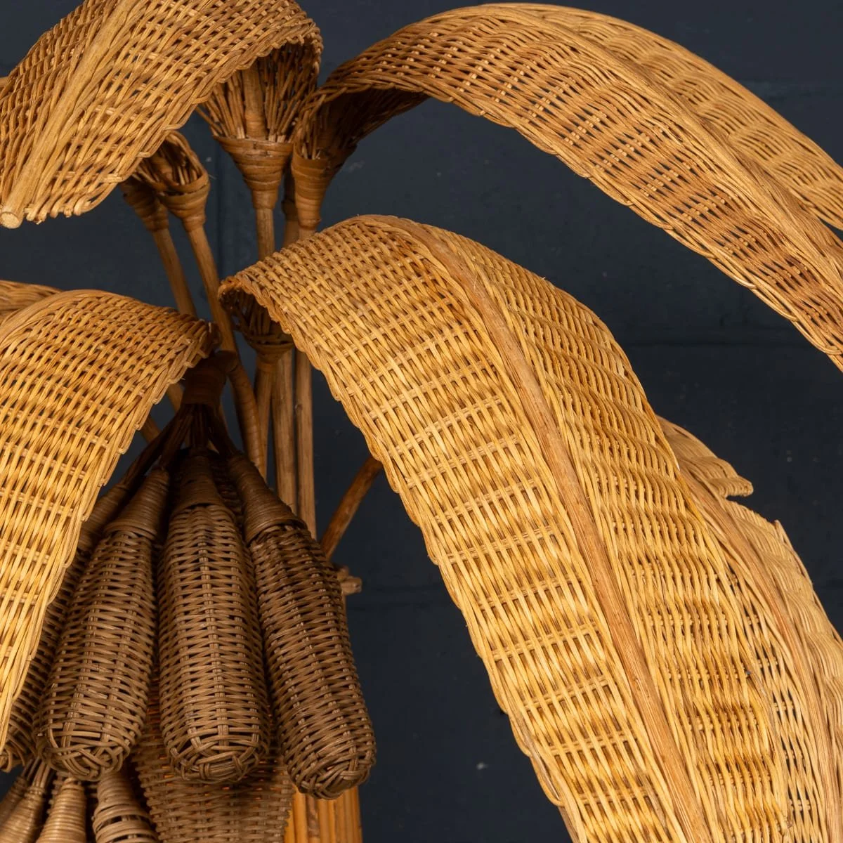 PUSHKINS.COM - B11850 - 20thC BANANA TREE RATTAN & WICKER FLOOR LAMP IN THE MANNER OF MARIO LOPEZ - 13.jpg