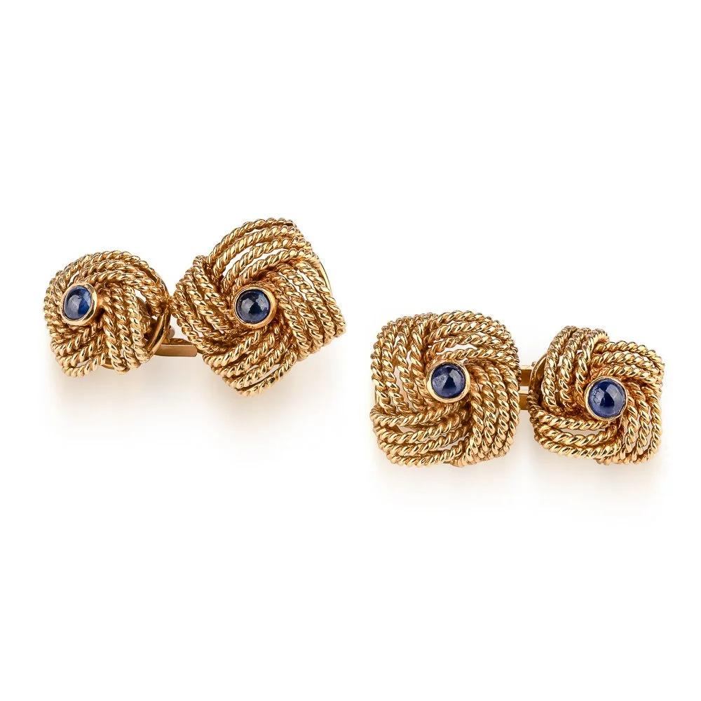 PUSHKINS.COM - J9800 - 20thC PAIR OF CASED 18K GOLD & SAPPHIRE CUFFLINKS BY HANS GEORG MAUTNER - 3.jpg