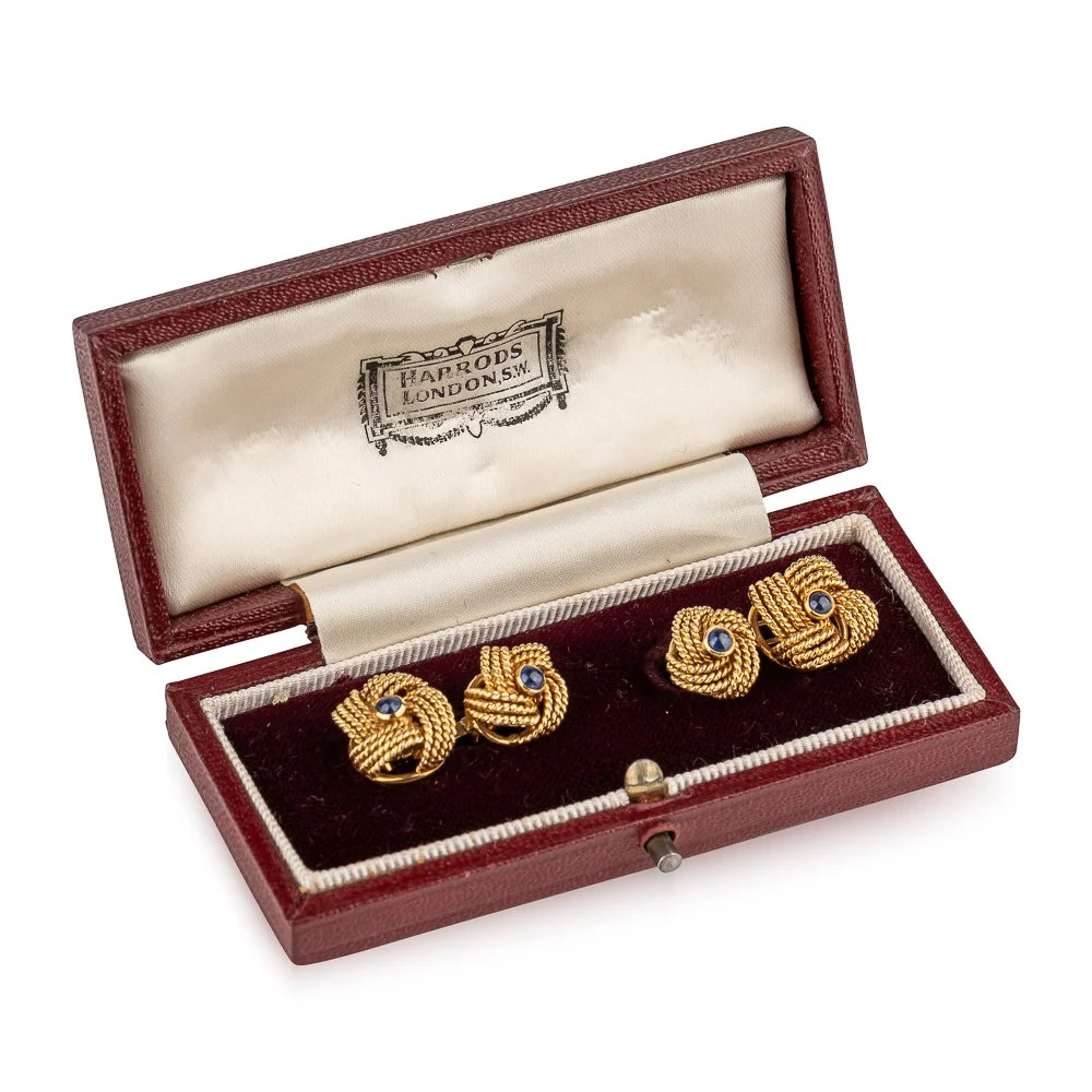 PUSHKINS.COM - J9800 - 20thC PAIR OF CASED 18K GOLD & SAPPHIRE CUFFLINKS BY HANS GEORG MAUTNER - 6.jpg