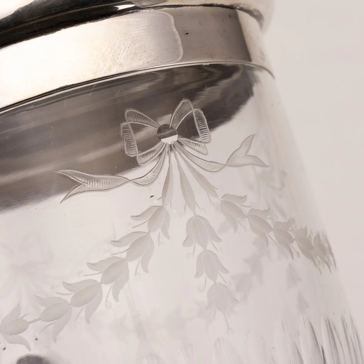 PUSHKINS.COM - Z12155 - ANTIQUE 20thC ENGLISH SOLID SILVER & ETCHED CRYSTAL JAR BY G&S CO, LONDON c.1919 - 10.jpg