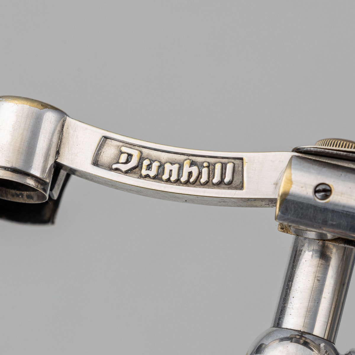 PUSHKINS.COM - D11369 - VINTAGE 20thC TRAVERTINE MARBLE & SILVER PLATED DUNHILL TABLE LIGHTER c.1960 - 09.jpg