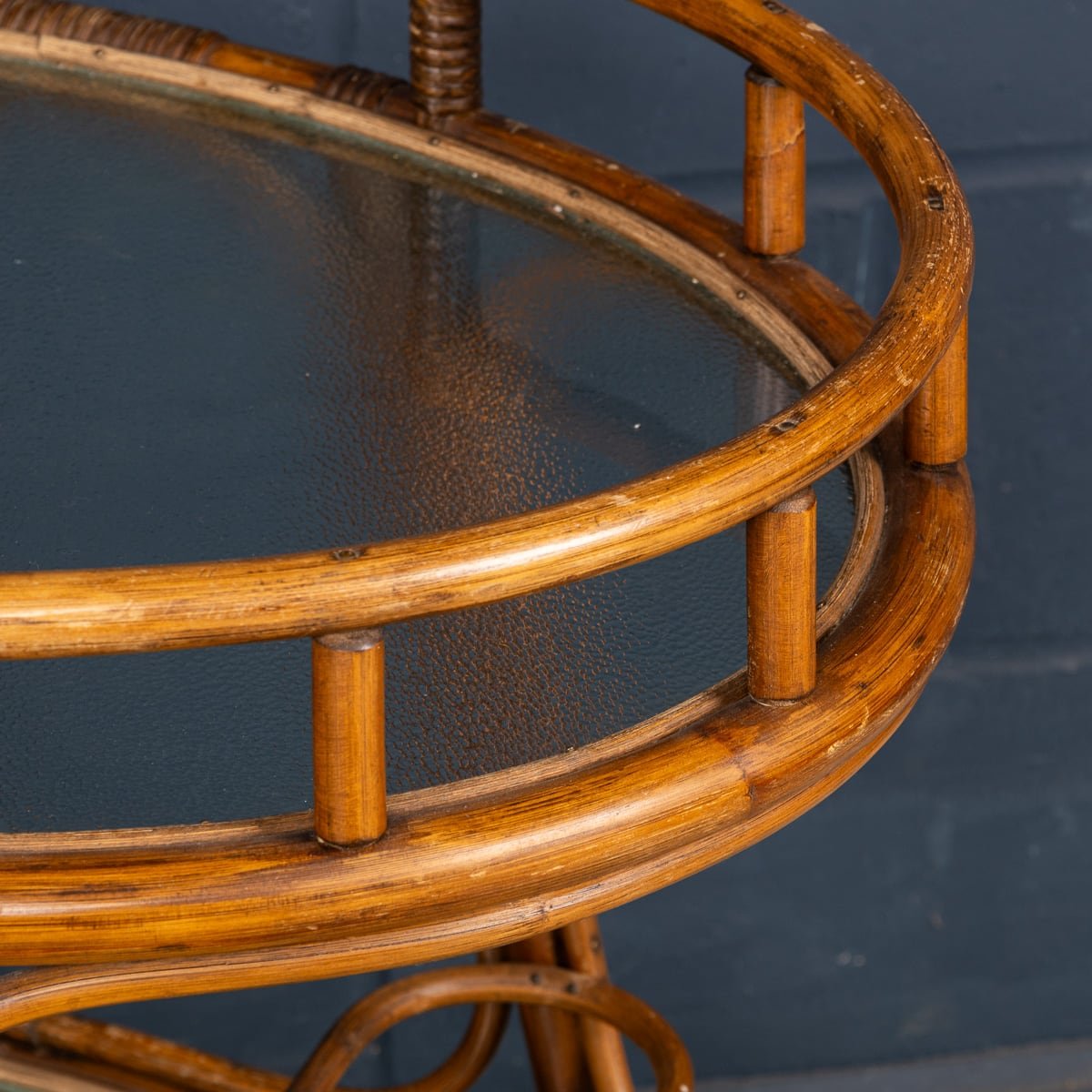 PUSHKIN'S - 20thC ITALIAN BAMBOO DRINKS TROLLEY c.1970 - 15.jpg