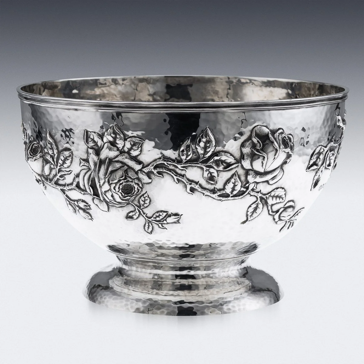 PUSHKINS.COM - C11913 - ANTIQUE 20thC SCOTTISH SOLID SILVER ROSE BOWL, GLASGOW c.1909 - 06.jpg