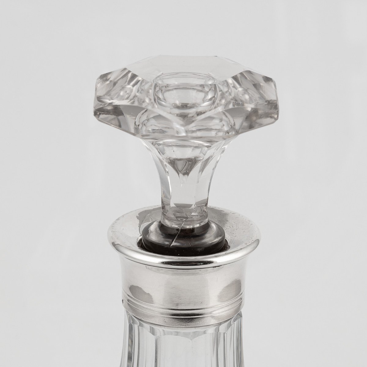PUSHKINS.COM - D11326 - STUNNING 20thC FRENCH SOLID SILVER & CUT GLASS DECANTER - 08.jpg