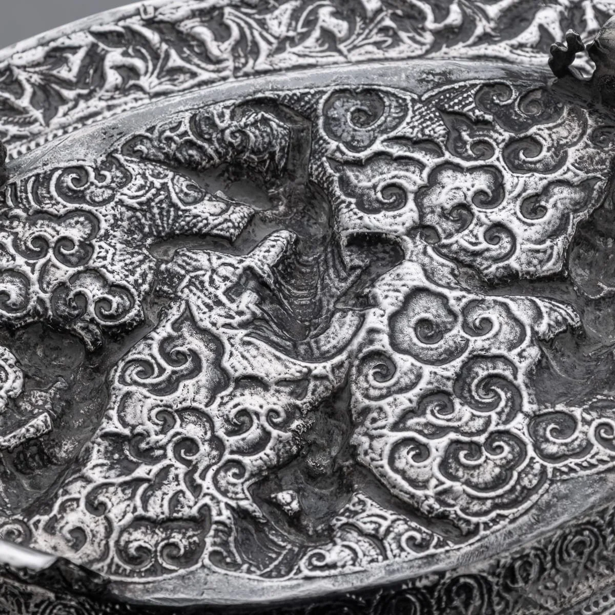 PUSHKINS.COM - A00154 - ANTIQUE 20thC THAI SOLID SILVER REPOUSSÉ TRAY c.1900 - 21.jpg