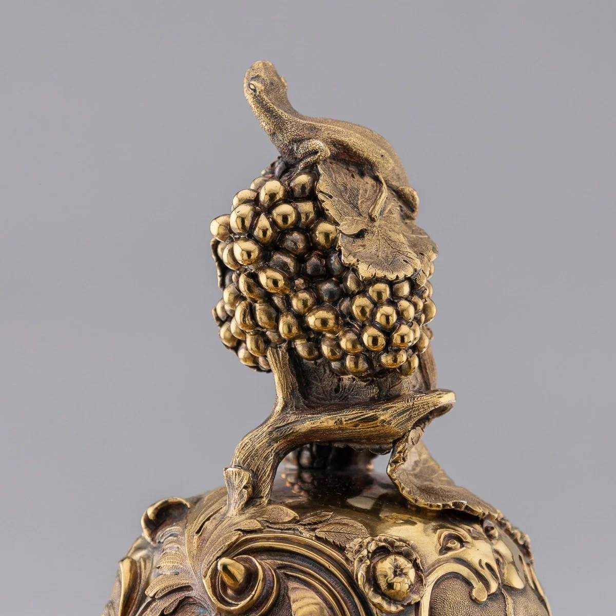 PUSHKIN'S - ANTIQUE 19thC VICTORIAN SOLID SILVER-GILT CUP & COVER, LONDON c.1893 - 9.jpg