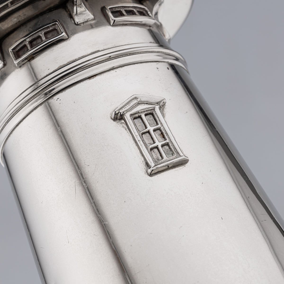 PUSHKIN'S - SILVER PLATED LIGHTHOUSE COCKTAIL SHAKER - 14.jpg
