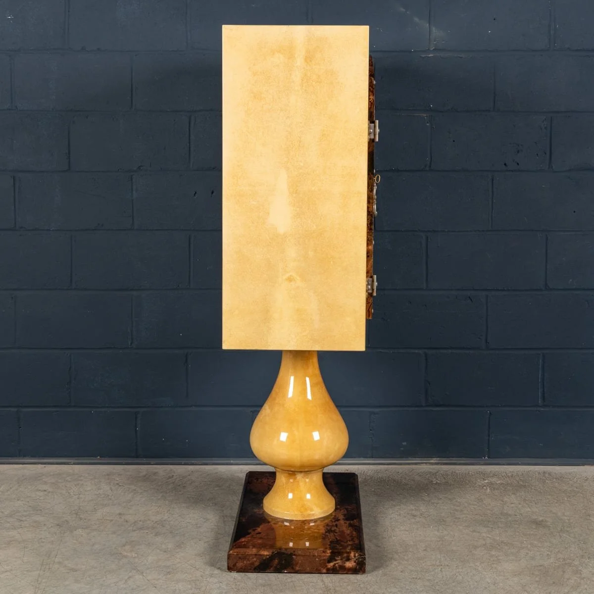 PUSHKINS.COM - B12271 - VINTAGE 20thC ITALIAN GOATSKIN BAR CABINET ON PEDESTAL BASE BY ALDO TURA c.1960 - 10.jpg